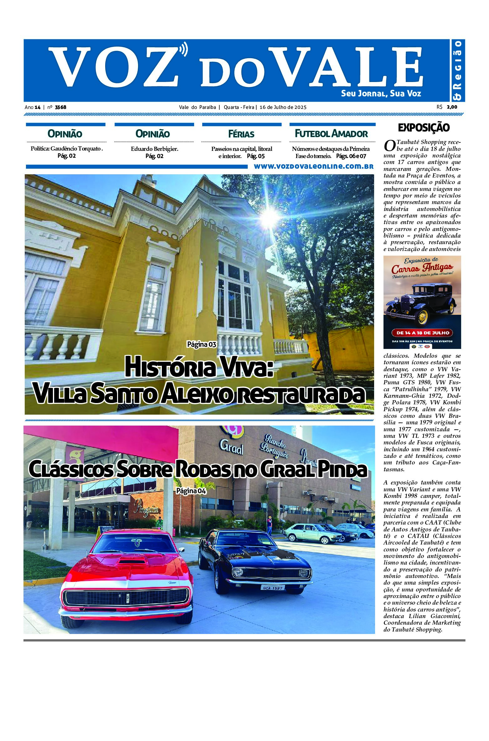Edição de 16 julho de 2025