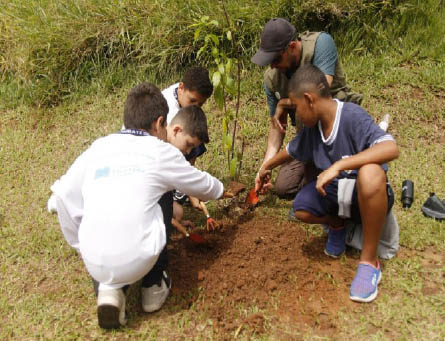 Plantio de árvores com a Prefeitura de Taubaté