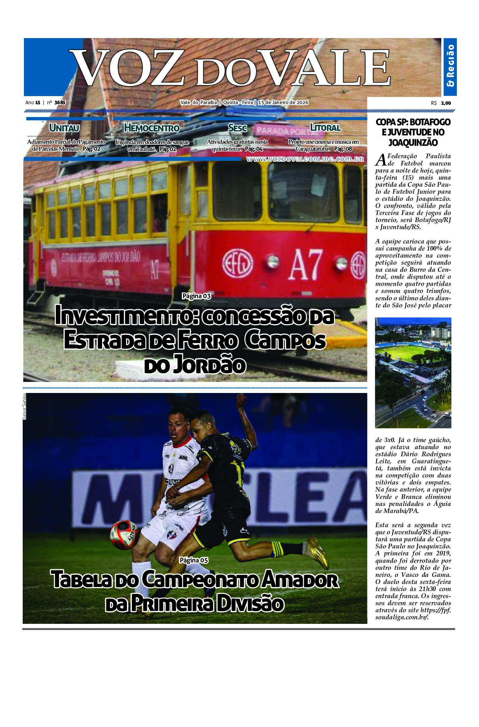 Edição 15 de Janeiro de 2026