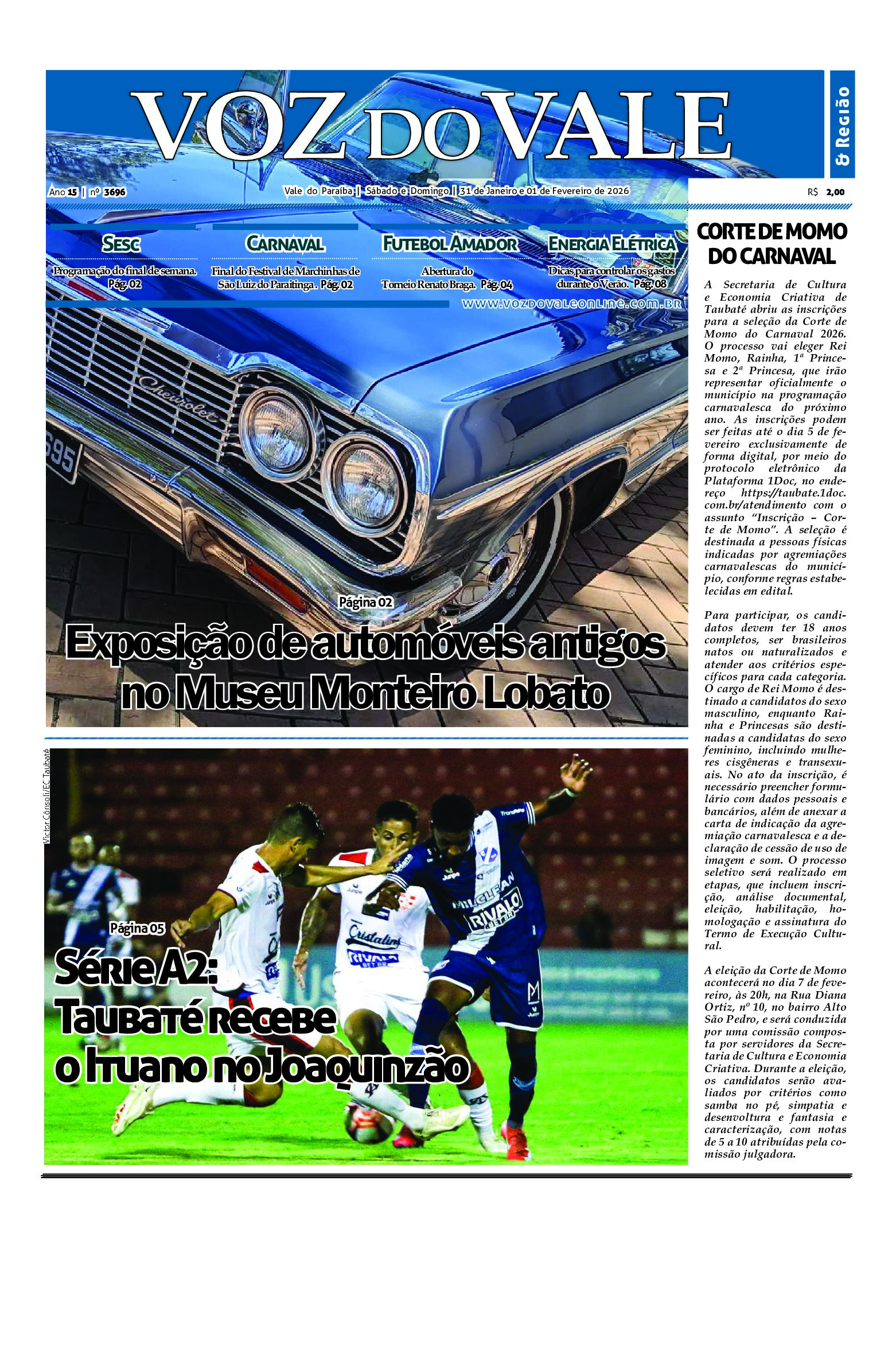 Edição 31 de Janeiro e 01 de Fevereiro de 2026