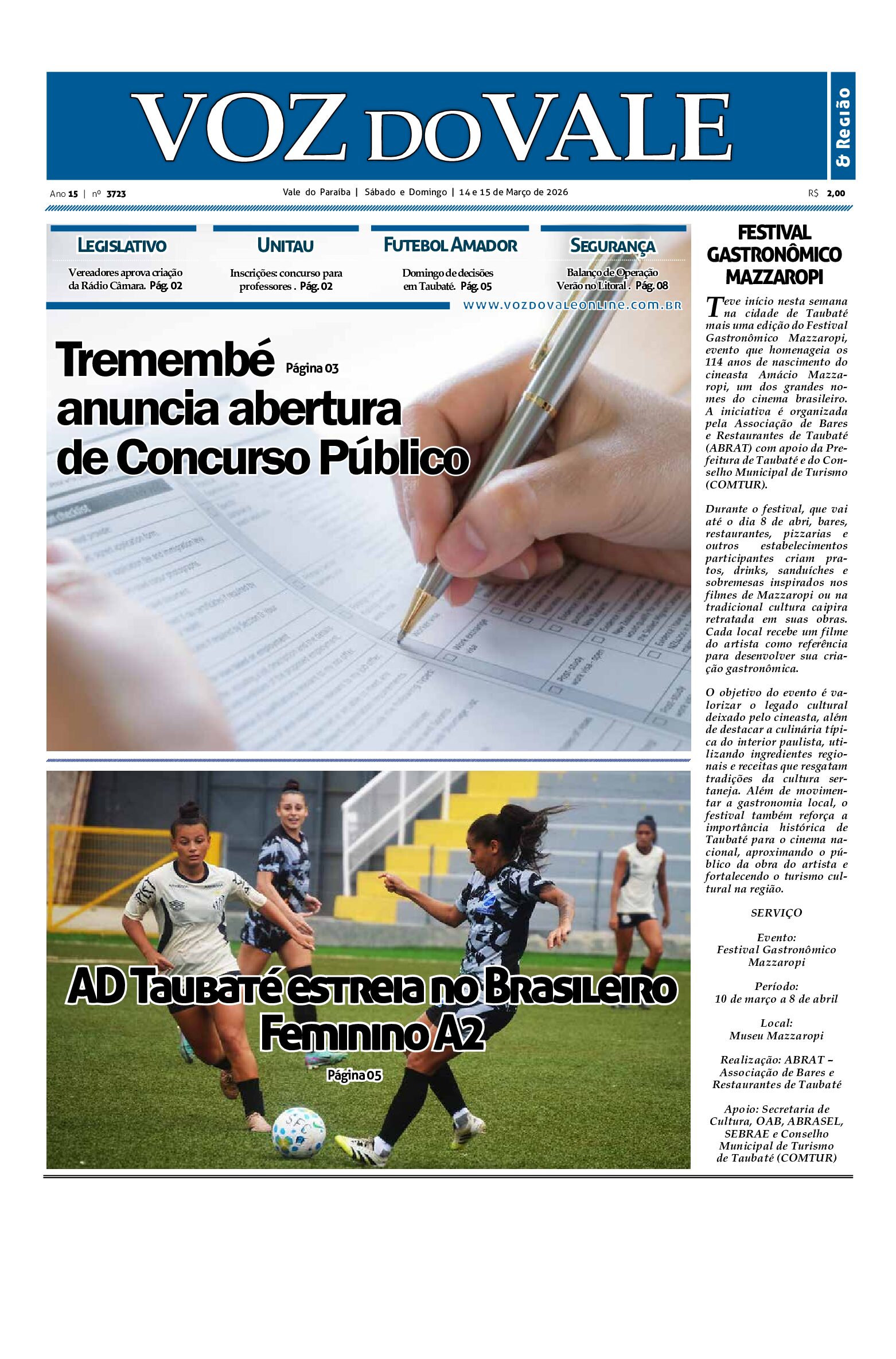 Edição 14 e 15 Março de 2026